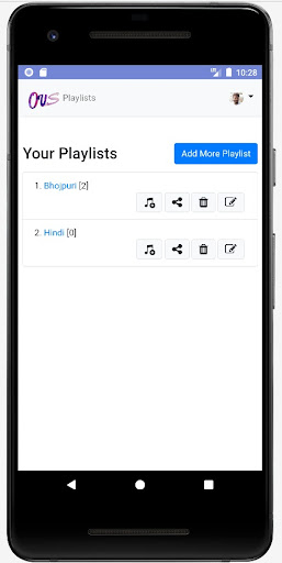 OVS Audio Storage App Screen 3