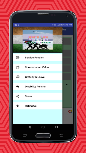 Android application Defence Pension Calculator screenshort