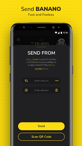 Kalium - BANANO Wallet Screen 2