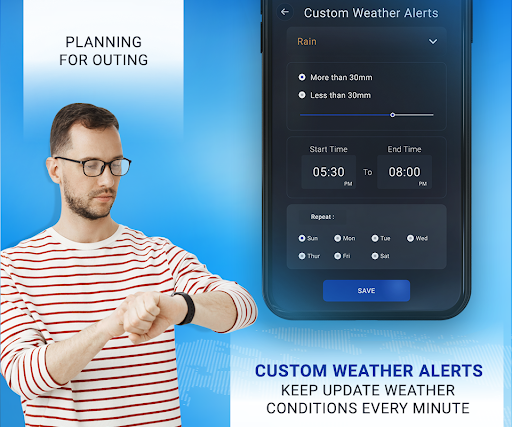 Weather Rain Temperature Alert Screen 3