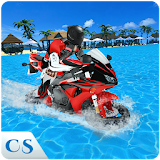 Water Surfer Bike Riding 3d icon