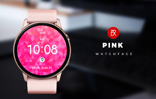 Android application Pink Watch Face screenshort