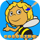 Coloring book maya the bee icon