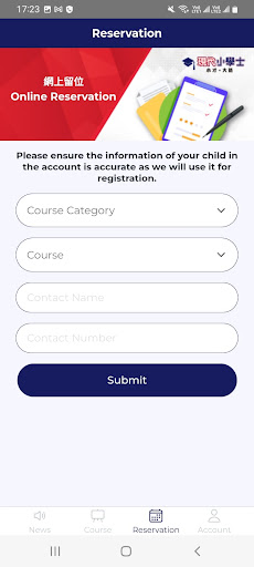Modern Bachelor Course Booking Screen 2