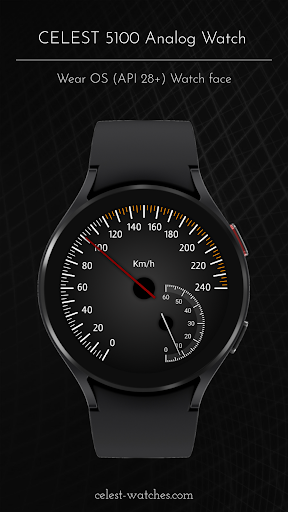 Android application CELEST5100 Analog Watch screenshort