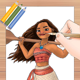 Drawing Moana lessons icon