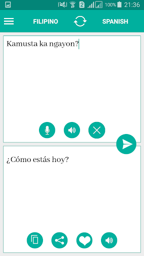Filipino Spanish Translator Screen 2