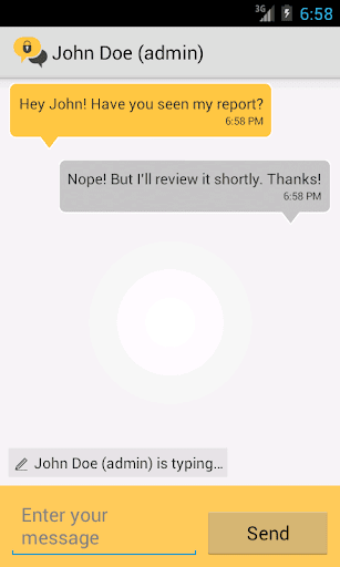 Android application Bopup Messenger: In-house IM screenshort