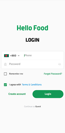 Android application Hello Food - Food Delivery screenshort