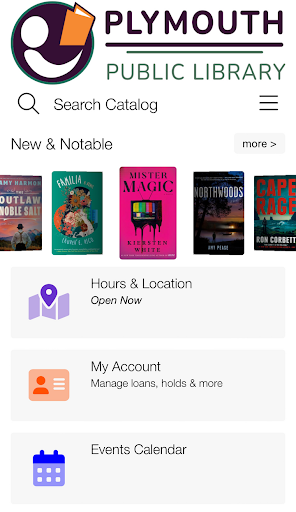 Android application Plymouth Public Library App screenshort