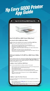 Hp Envy 6000 Printer App Guide
