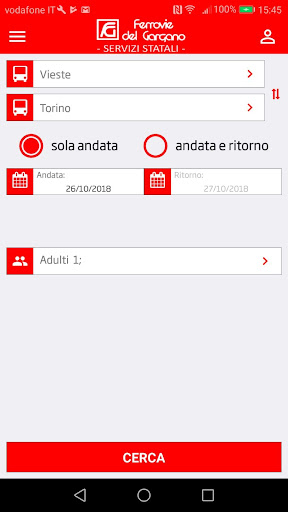 Android application Ferrovie del Gargano - Servizi screenshort