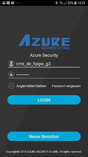 Android application AZURE Security screenshort
