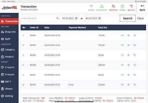 WinSmart POS Screen 3