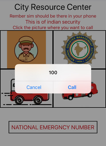 India emergency numbers caller Screen 2