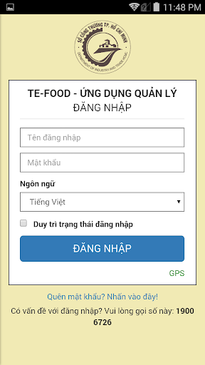 Android application Admin TE-FOOD Vietnam screenshort