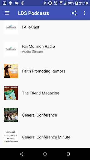 Android application LDS Podcasts Deluxe screenshort