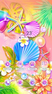 Tropical Neon Sea - Wallpaper screenshot 1