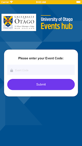 Android application University of Otago Events App screenshort