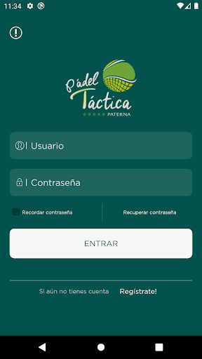 Android application Padel Táctica Levante screenshort