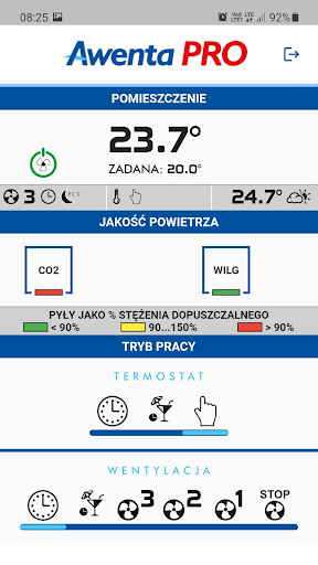 Android application Awenta Pro screenshort