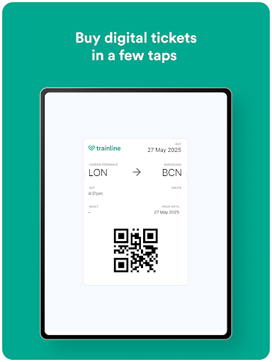 Screenshot of Trainline: Train travel Europe