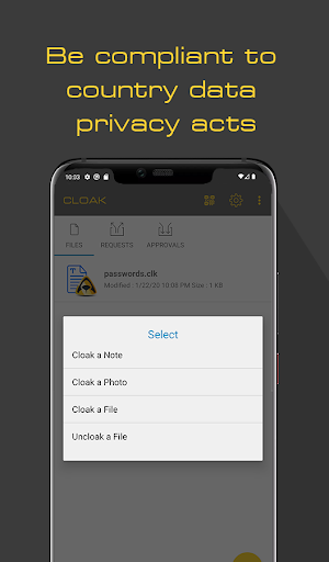 Cloak Encrypt Screen 2