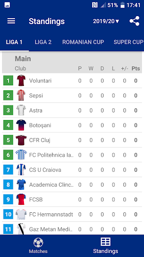 Live Scores for Liga 1 Romania Screen 2