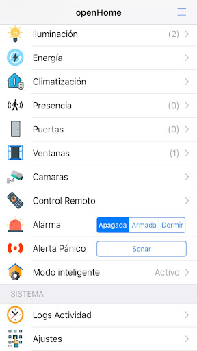 Android application openHome screenshort