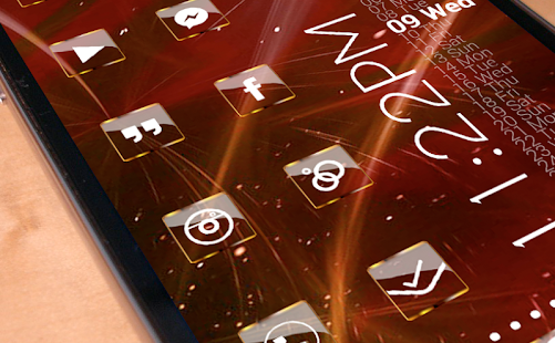 Golden Glass Nova Launcher the Captura de tela