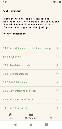 KRAVs Regler Screen 2