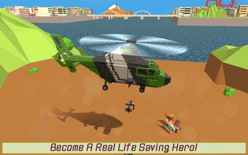 Blocky Helicopter SOS Guardian