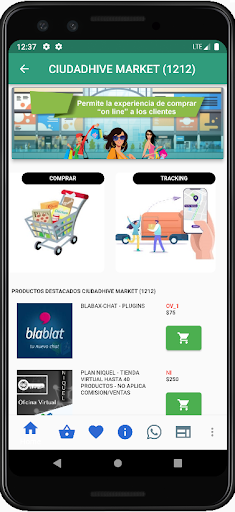 Android application CiudadHive Market screenshort