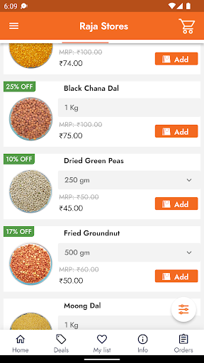 Raja Stores Screen 2