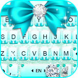 Cyan Diamond Bowknot Keyboard Theme icon