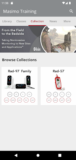 Android application Masimo Field Training screenshort