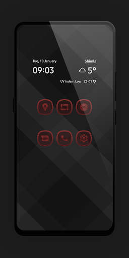 Android application Matte Glass Red Icon Pack screenshort