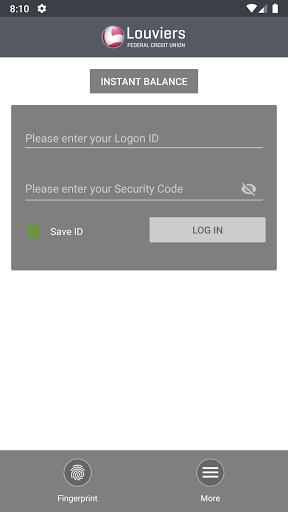 Louviers FCU Screen 2