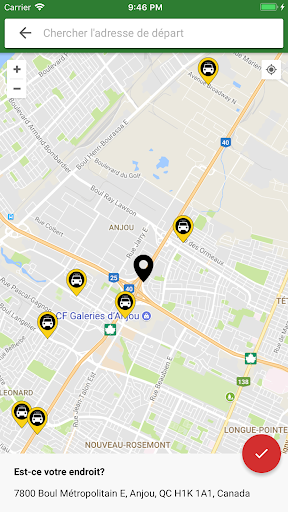 Android application Taxi Coop Est screenshort