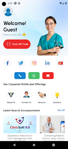 Android application Clinic Connect screenshort