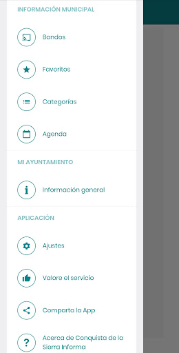 Android application Conquista de la Sierra Informa screenshort