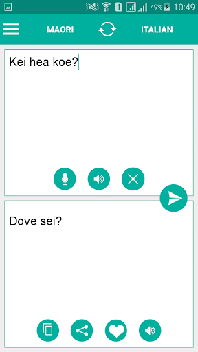 Android application Maori Italian Translator screenshort