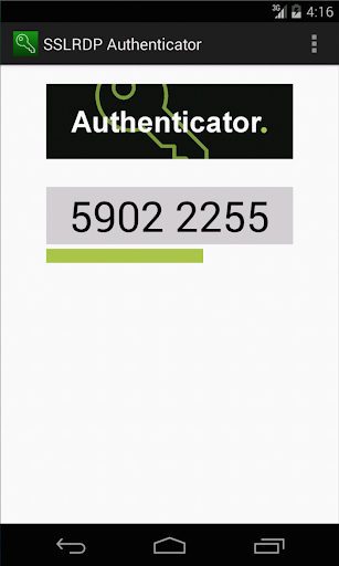 Android application SSLRDP Authenticator screenshort