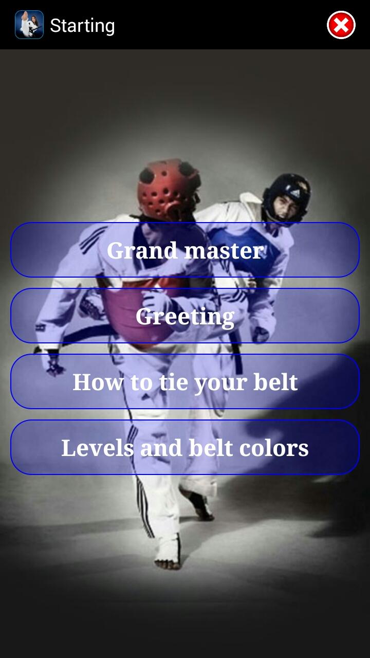 Android application Taekwondo WTF screenshort