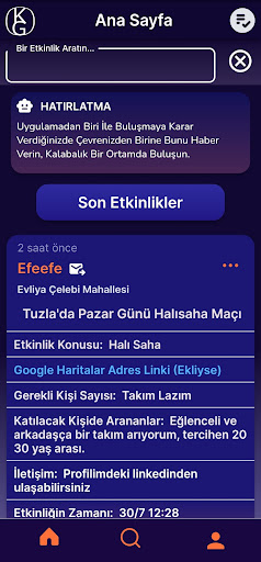Android application KopGel - Takım, Hobi Arkadaşı screenshort