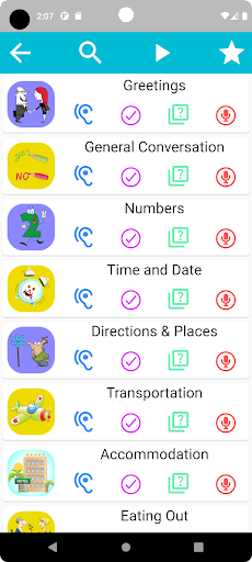 Speak Vietnamese Phrase, Vocab Screen 2