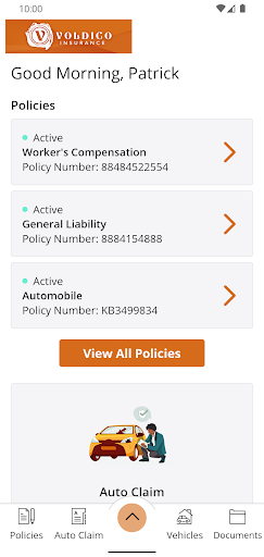 Voldico Insurance Screen 2
