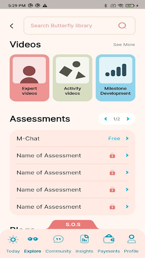 Android application Butterfly Learnings screenshort