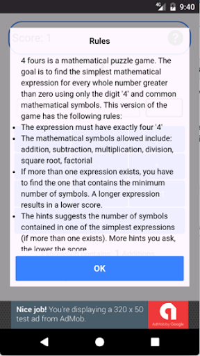 Four Fours Screen 3