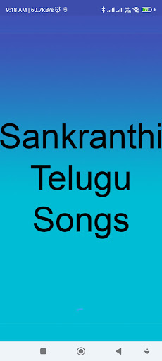 Android application Sankranthi Telugu Songs screenshort